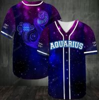 Aquarius Miraculous Galaxy Zodiac Baseball Tee Jersey Shirt
