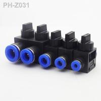 Improvement Pneumatic Air 2 Way Quick Fittings Push Connector Tube Hose Plastic HVFF4 HVFF6HVFF8HVFF10HVFF12 Pneumatic Parts