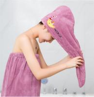 Soft Microfiber Hair Fast Drying Dryer Towel Bath Wrap Hat Quick Cap Bathroom Hair Turban Twist Head Wrap For Women Bathroom Towels