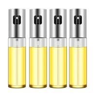 4 Pack Kitchen Baking Oil Spray Vinegar Bottle Stainless Steel Nozzle Glass Oil Bottle BBQ Grill Spray Cooking Tool