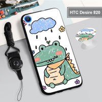 สำหรับ HTC Desire 820/HTC One M10/HTC One ฉัน/HTC U12พลัส/HTC 10 EVO/โบลต์ซิลิกอนเคสนิ่มพร้อมห่วงและเชือก