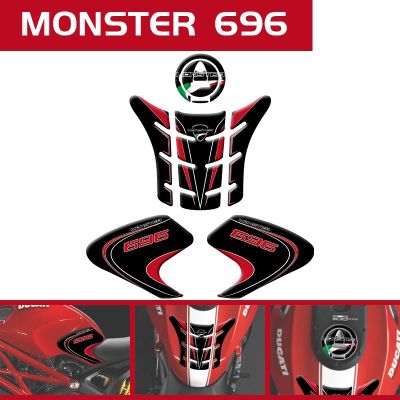 │▪แผ่นรองถัง3D สติกเกอร์รูปลอกป้องกันสำหรับ Monster 696ฝาถังน้ำมันมอเตอร์ไซค์แผ่นถังน้ำมันสติ๊กเกอร์ป้องกัน