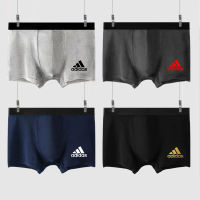 Boxers adidas กางเกงชั้นในผ้าฝ้ายเอวยางยืดพิมพ์ลายแฟชั่นผู้ชาย