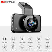 DSstyles กล้องติดรถยนต์3นิ้ว,กล้องจอภาพ DVR รถ IPS กล้องติดรถยนต์มุมกว้าง G-Sensor การมองเห็นได้ในเวลากลางคืน24ชั่วโมงบันทึกลูปสำหรับจอดรถ