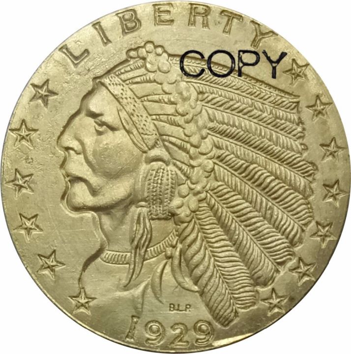 เหรียญกษาปณ์ทองเหลืองสำหรับ-gratis-ongkir-เหรียญอีเกิล2-1-2เหรียญทองสองเหรียญครึ่ง1929เหรียญเลียนแบบ