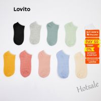 【hot sale】✠▲ D19 Lovito Casual Plain Basic Multiple Colours Available Women Ankle Socks LL4029 (Light Blue /Gray /Pink/Mint Green/Beige/Black)