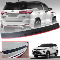 สคัพเพลทท้าย กันรอยท้าย ชายบันไดหลัง TOYOTA ฟอร์จูนเนอร์ FORTUNER ปี 2019 - 2021 สีดำด้าน LOGO ดำ ฟรีค่าส่ง