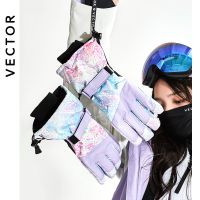 【LZ】✠✤℡  Extra Grosso 2-EM-1 Mittens Luvas De Esqui Das Mulheres Dos Homens Snowboard Neve Desportos de Inverno Quente À Prova D Água À Prova de Vento Esqui Faux Couro Plam