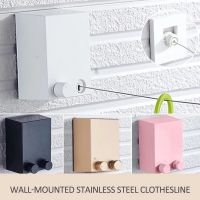 [hot]✲  Retractable Clothesline Wall-mounted Indoor Outdoor Washing Hanger Drying Invisible Wire Rope