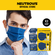 Combo 2 Hộp Khẩu Trang Y Tế Cao Cấp Kháng Khuẩn 4 Lớp Neutrovis