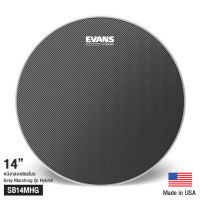 Evans™ SB14MHG Hybrid หนังกลองมาร์ชชิ่ง หนังกลองสแนร์บน 14" แบบหนังไฟเบอร์ น้ำมัน 1 ชั้น หนา 14 มิล ( Hybrid Series Grey Drumhead ) ** Made in USA **