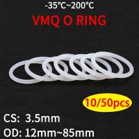 10pc VMQ White Silicone O Ring Gasket CS 3.5mm OD 10 85mm Food Grade silicone rings o-rings rubber ring gaskets