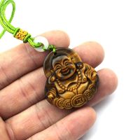 ZZOOI natural tiger eye stone pendant Buddha carved pendant for Buddhism for man for woman for gift  wholesale !