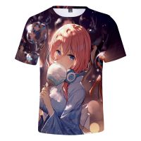 The Quintessential Quintuplets Manga Kids Anime 3D Printing Pattern Mens/womens Short Sleeve Trend Casual T-shirt Apparel