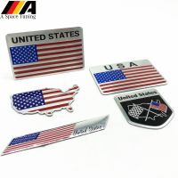 【LZ】◊℗❆  3d alumínio liga emblema para carro estados unidos logotipo bandeira da América emblema lateral decalque etiqueta EUA auto acessórios