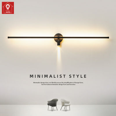 MZD【warm  white light】Minimalist Long Wall Light Bedroom โคมไฟข้างเตียงพร้อมสปอตไลท์ห้องนั่งเล่นที่ทันสมัยเรียบง่ายโคมไฟติดผนังพื้นหลัง