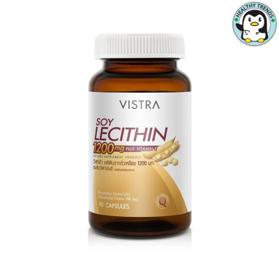 VISTRA Soy Lecithin 1200mg Plus Vitamin E - วิสทร้า ซอย เลซิติน 1200 มก. (90 เม็ด)[HT]