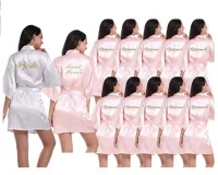 2019 New Bridesmaid Robes Robes Bridal Robes Light Pink Satin Robe Bridesmaid Robes Wedding