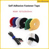 5เมตร  กว้าง 10/15/20/25MM  Self Adhesive Fastener เทป Reusable สาย Tie สายรัดเทป DIY อุปกรณ์เสริมกลับไปด้านหลังสายผูก