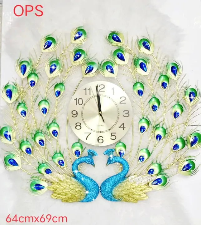 Luxury Peacock Wall Clocks Living Room/ Office/ Modern Design Home