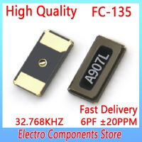 FC-135 2Pin 3215 32.768kHz SMD ควอตซ์คริสตัลเรโซเนเตอร์แบบพาสซีฟ Oscillator 6PF ±20PPM 3.2x1.5mm 32.768K 32768 เรโซเนเตอร์แบบพาสซีฟ