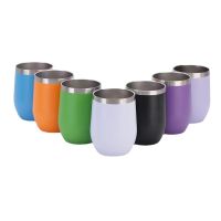 【CW】12oz Stainless Steel Thermos Cup Coffee Beer Wine Tumbler Cocktail Juice Milk Water Cup Metal Drinking Mug for Outdoor Drinkware