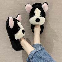 Cotton Slippers Womens Winter Home Indoor Bag Home Cute Plush Cartoon Thick Bottom and Warm Keeping Couples Cotton Shoes Men
