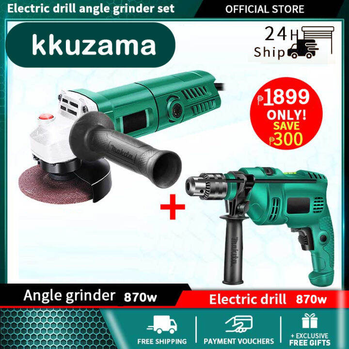 Original angle grinder electric drill heavy duty 2in1 angle grinder and electric drill set