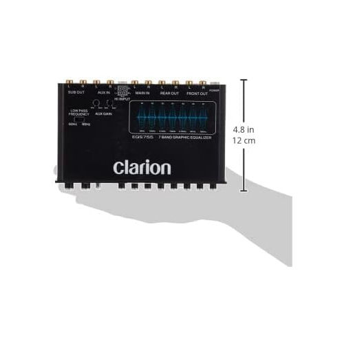 clarion-eqs755-7-band-car-audio-graphic-equalizer-with-front-3-5mm-auxiliary-input-rear-rca-auxiliary-input-and-high-level-speaker-inputs-black