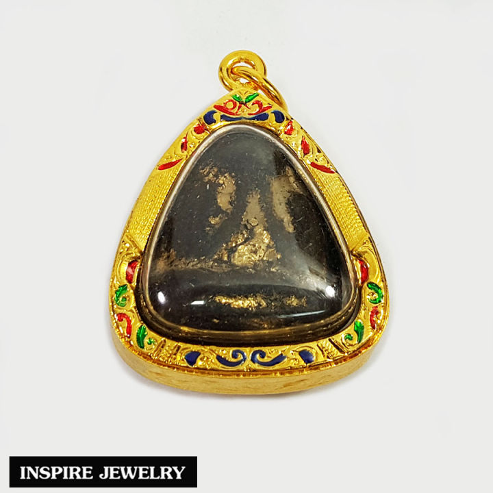 inspire-jewelry-จี้พระปิดตา-เลี่ยมกรอบทอง-24k-ลงยาคุณภาพ-พุทธคุณในเรื่องของเมตตา-มหานิยม-ช่วยป้องกัน-แคล้วคลาดจากเรื่องร้ายๆ-พร้อมถุงกำมะหยี่