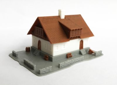 Outland Models Alpine Mountain Style Farm House Z Scale 1:220 Train Layout