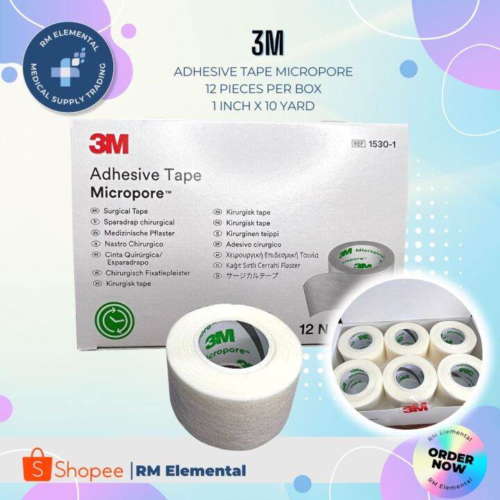 3M Micropore Surgical Tape 1 Inch By 10 Yard ( 12 Pieces Per Box ) SOLD ...