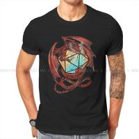 DnD Game Pure Cotton TShirt Red Dragon Dice Classic T Shirt Leisure Men Clothes Printing XS-4XL-5XL-6XL