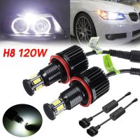 ดวงตานางฟ้า Led H8 2X120W แหวนเฮโลหลอดไฟสำหรับ Bmw E90 E82 E92 E70 E84 E60