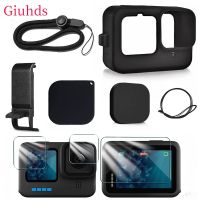 ❖♟✧ Silicone Case for GoPro Hero 10 9 Black Tempered Glass Screen Protector Protective Film Lens Cap Cover for Go Pro 10 11 case