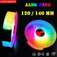 Coolmoon 12V 6PIN พัดลม RGB 120มม. 140มม. เคสคอมพิวเตอร์ระบายความร้อนฮีทซิงค์ของพัดลมกระจายพัดลมระบายความร้อนสำหรับเล่นเกมอุปกรณ์เสริมสำหรับ PC แชสซี