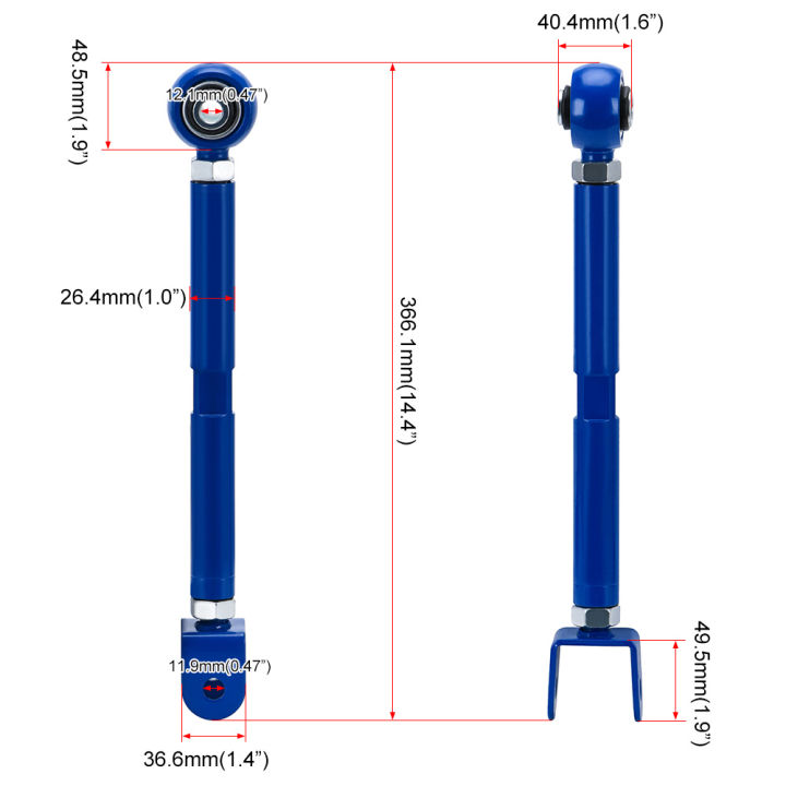 vracing-ด้านหลังล่างนิ้วเท้าแขนสำหรับ-s13สำหรับนิสสัน240sx-89-94ด้านหลังล่างนิ้วเท้าแขน-vr9805