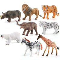 Simulation Forest Animal Doll Toy Elephant Tiger Lion Model Ornament Children Educational Cognitive Toys