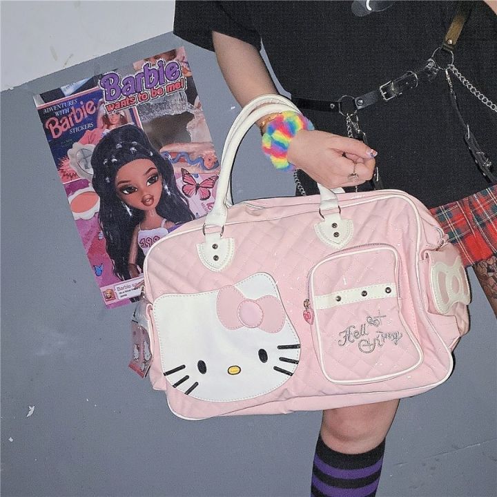 helllokitty-handbag-japanese-sweetheart-hot-girl-y2k-super-large-capacity-travel-satchel-loli-soft-girl-schoolbag-high-capacity