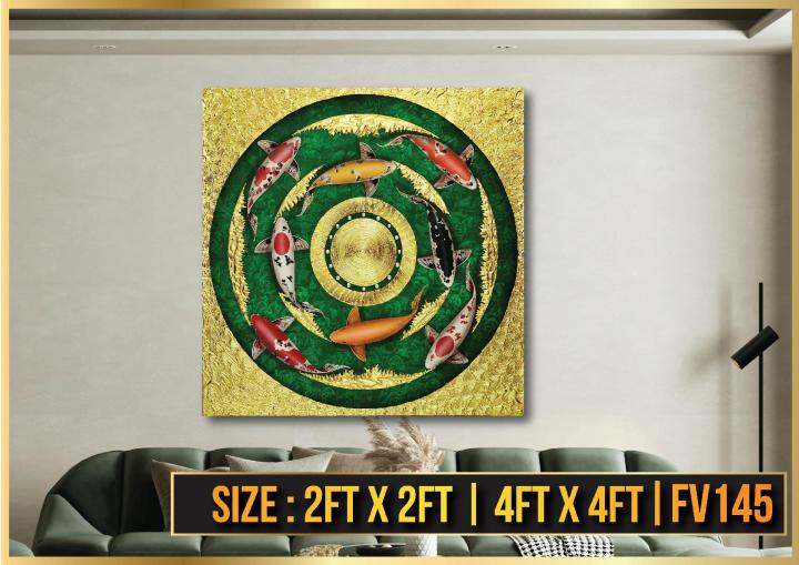 Feng Shui Fish Exclusive Canvas Frame (FV145) Lazada