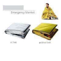 ♝ Outdoor Emergency Blanket Survive First Aid Military Rescue Kit Windproof Foil Thermal Blanket for Hiking Sleeping Camping Mat