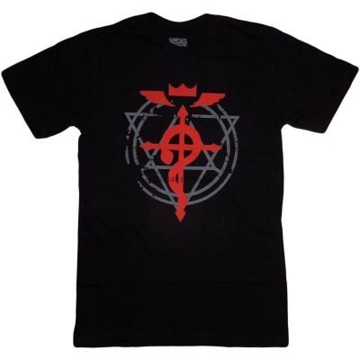 100% Cotton MenS Fullmetal Alchemist Brotherhood Flamel Cross T Shirt  LAPU