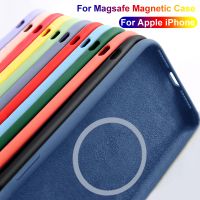 For Magsafe Original Magnetic Case For Apple iPhone 13 12 11 14 Pro Max Plus Wireless Charging Silicone Cover 13 12 Mini X XR XS