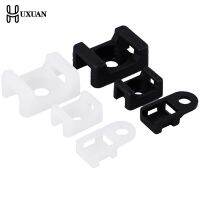 100PCs Cable Tie Mount Wire Buddle Saddle Type Plastic Holder White Black