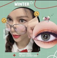 (COD) คอนแทคเลนส์ Contactlens สายธรรมชาติ. รุ่น Winter สายตา+ปกติ Prettydoll 0.00 ถึง - 6.00 เลนส์นิ่มใส่สบายตา แถมตลับ