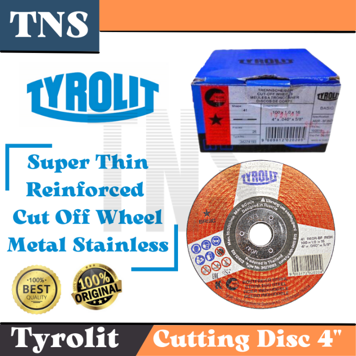 Tyrolit Cut Off Wheel 4 Inch Super Thin Cutting Disc For Metal
