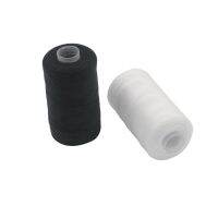 2Pcs Sewing Thread Polyester Thread Set Strong And Durable Black White Sewing Threads For Hand Machines 500M Knitting Yarn Knitting  Crochet