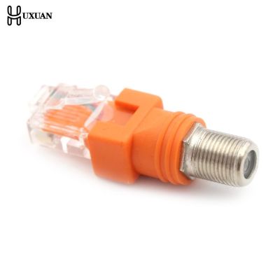 【CW】 1Pcs F-Type Female To RJ45 Male Coaxial Coupler Coax Adapter