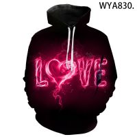 LOVE Fashion Men Women Children Cool Sweatshirts 3D Printed Casual Boy Girl Kids Hoodies Pullover Streetwear Hoody Coat