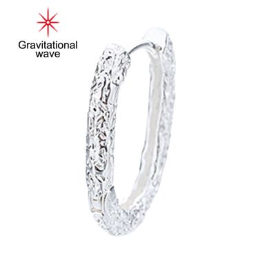 Gravitational Wave 1Pc Women Hoop Earring Rock Pattern Circle Jewelry Korean Style Earring For Party Wedding Banquet Prom